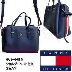 【デパート購入】トミーヒルフィガー モノグラム トートバッグ ショルダーバッグ