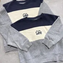 兄弟お揃い　120 100 Buddy Lee トレーナー ネイビー/グレー