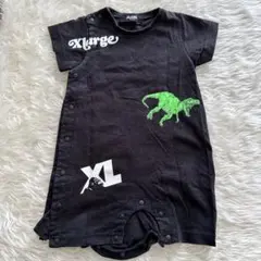 XLARGE 恐竜プリントロンパース F 60-70cm ベビー服　半袖