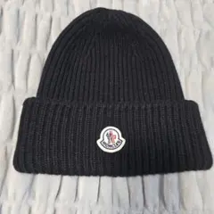 【美品】MONCLER ブラック ニット帽