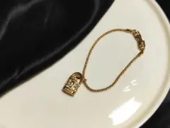 極美品　GIVENCHY ジバンシィ ジバンシー 南京錠 ブレスレット　ゴールド