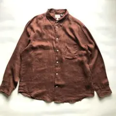 ★リネン100％★H&M リネンシャツ ブラウン XL オーバーサイズ 春夏のサムネイル