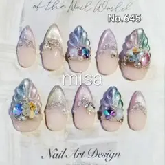 オーダー　マグネットネイル　ミラー　ビジュー　ネイルチップ　カラー変更無料