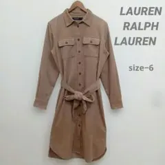 美品✨ローレンラルフローレン コーデュロイ シャツワンピース ベルト L相当