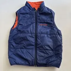 mont-bell ダウンベスト【110】ネイビー ／オレンジ　リバーシブル