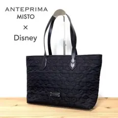 美品　アンテプリマ　コラボ　ディズニー　トートバッグ　ミッキー　キルティング　黒