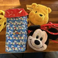 パスポートケース　ポップコーンケース　ミッキー　プーさん