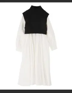 Ungrid バックレースアップニットセットワンピース