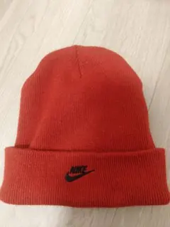 【00's】NIKE ニット帽　ビーニー　刺繍ロゴ　　vintage Y2K