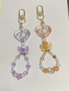 ビーズキーホルダー　ハンドメイド　2点セット