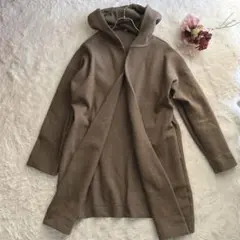 ブラウン　フーデットコート　M-L
