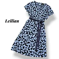 【新品】レリアン13＋小花柄ワンピースサラッと素材ふんわりAライン63,800円 新品】レリアン13＋小花柄ワンピースサラッと素材ふんわりAライン