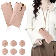 イニシャル入り スリムメガネケース（K）