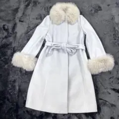 ジャスグリッティ✨タグ付新品未使用 フォックスファー付チェスターコート サイズ1