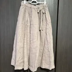 サマンサモスモス　リネンスカート　ウール　テレデラン　ウール混