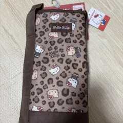 しまむら　ハローキティ 保冷エコバッグ 日焼けキティ ヒョウ柄 ブラウン