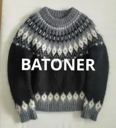 【美品✨BATONER♥️】ノルディック モヘア ニット 1のサムネイル