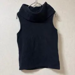 【ZARA】チャコール　タートルネック ノースリーブ　レディース　トップス　Sのサムネイル