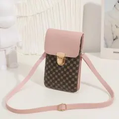 ボディバッグ スマホ 斜めがけ ショルダーバッグ ピンク ポシェット s005