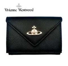 【新品♡大人気】Vivienne Westwood 三つ折り財布 黒/ブラック