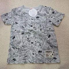 PEANUTS スヌーピー 総柄Tシャツ グレー 130のサムネイル