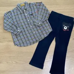 ミキハウス　ダブルビー　上下セット　100