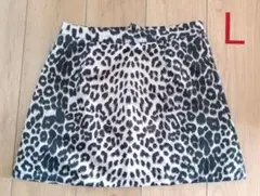 未使用品 ヒョウ柄 ミニスカート Lサイズ