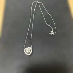 シルバーネックレス　ハート　2way