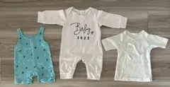 【新品】ベビー服 ロンパース 肌着　3点セット50-60㎝