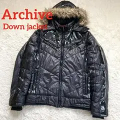 ✨3way✨y2k ARCHIVE ダウンジャケット 短丈 グランジ 00s黒紫