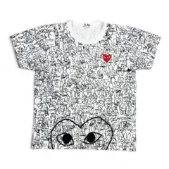 美品】プレイコムデギャルソン 11ss シンプソンズ 半袖Tシャツ L ホワイト