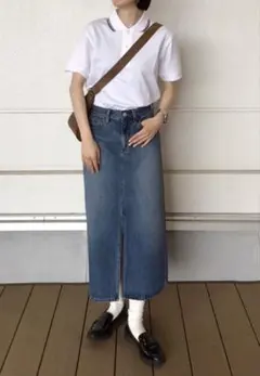 UNIQLO ユニクロ　デニムロングスカート ブルー