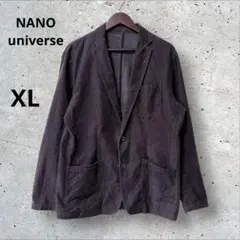 ナノユニバース　ジャケット　コーデュロイ　ブラウン　XL 大きいサイズ
