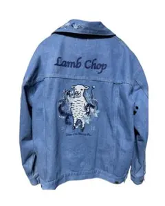 【美品】graniph デニムジャケット M 刺繍 ラム 羊 バックプリント