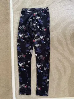 Zara Girls ネイビー ハート柄 レギンス 110-116