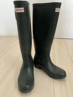 HUNTER レインブーツ ロング ブラック EU37 UK4 23cm相当 - メルカリ