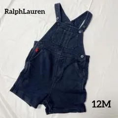 RalphLauren ショートオール　オーバーオール　つなぎ　ネイビー　80
