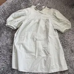 LAGUA GEM 半袖シャツ ライトグリーン バックリボン付きのサムネイル