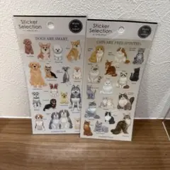デザインシール 犬 猫 2点セット