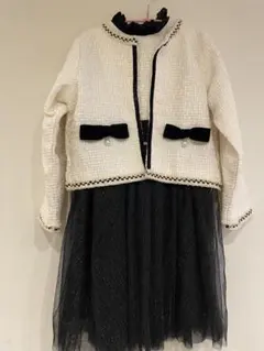 美品　子供用フォーマルドレス&ジャケット 130㎝