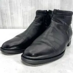YSL イヴサンローラン サイドジップ レザー ショートブーツ 黒 24cmのサムネイル