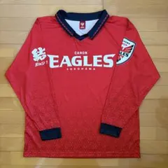 横浜キャノンイーグルス襟付きロングTシャツ 開幕記念 ラグビー