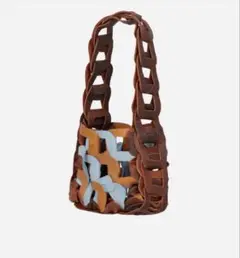 sc103 link leather bag brown