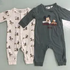 H&M ミッキーマウス プルート ロンパース 2点セット