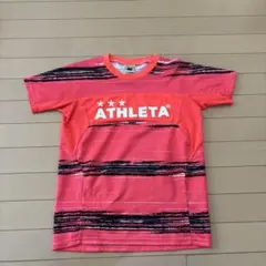 ATHLETA ストライプ柄 ピンク サッカーウェア ジュニア150cm