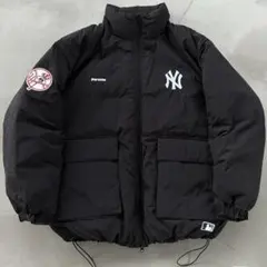 【値下げ可能】Perushu ×MLBコラボ　中綿ブルゾン　ブラック