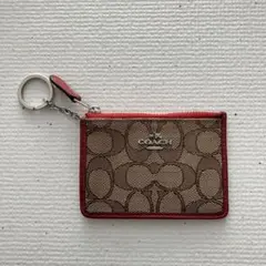 COACH パスケース・定期入れ ブラウン/レッド