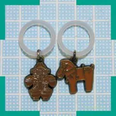 アンブレラマーカー 土偶とお馬さん 2個セット ハンドメイド 目印マーカー