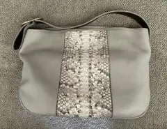 Gres Paris グレー レザー ショルダーバッグ