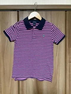 POLO RALPH LAUREN ポロシャツ ピンクとネイビー ストライプ